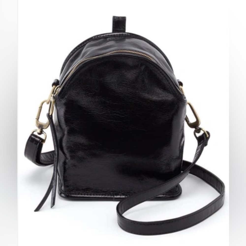 HOBO Mini Leather Backpack in Black /Crossbody Bag